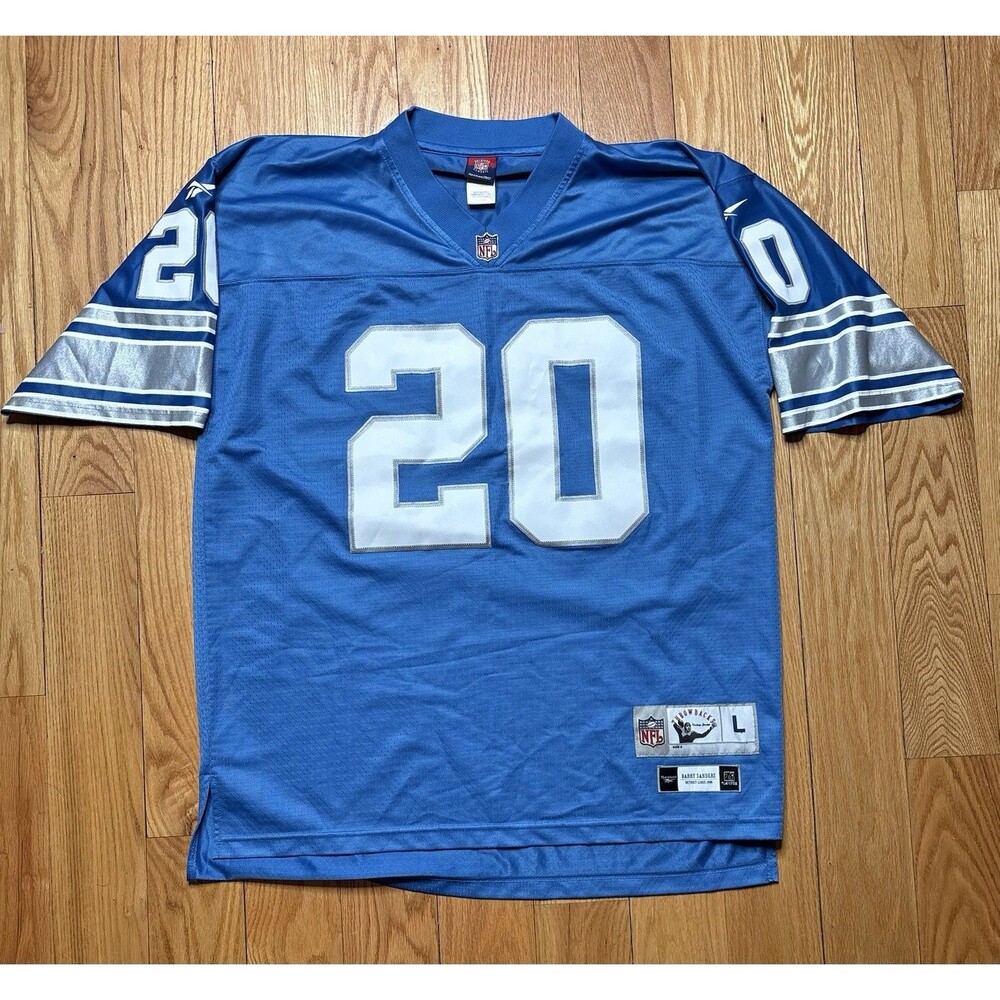 Barry Sanders #20 Detroit Lions Reebok Throwbacks 1996 Legacy Jersey Men's LARGE